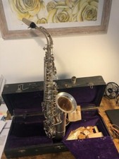 Vintage 1930's H.N White King saxophone alto (silver)