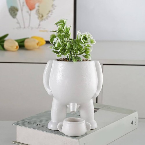 Funny piss pot shape flower - pot,