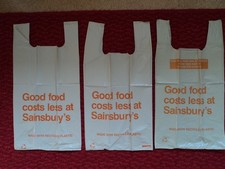 3 x Vintage SAINSBURY Plastic