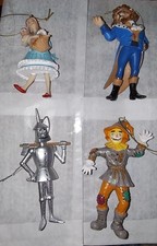 Gisela Graham wizard Of Oz Character Christmas Tree Decorations X 4