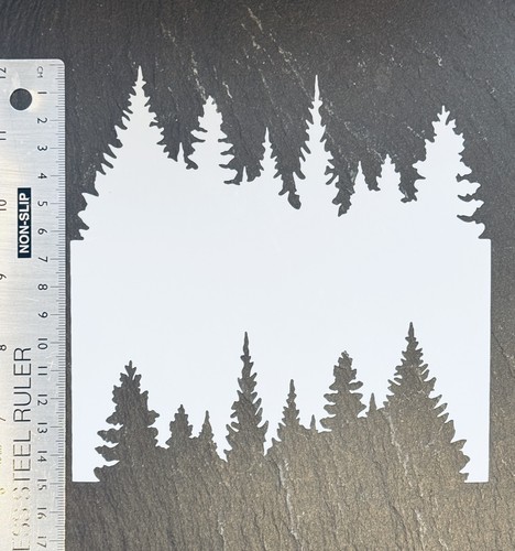 Stencil christmas tree - tree, forest