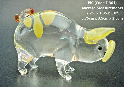 Art glass pig figurine - art,