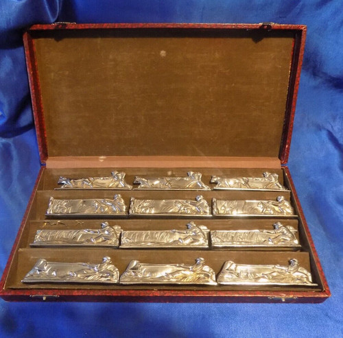 French silver plate set - french,