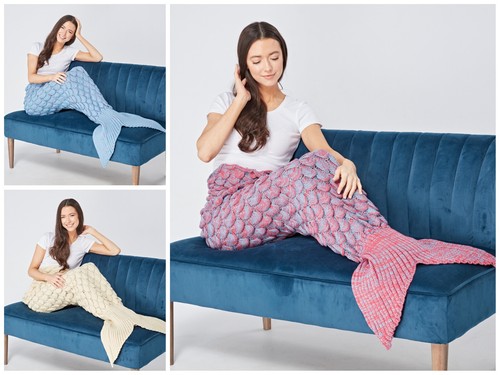 Mermaid tail crocheted sofa - tail,