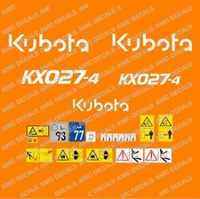 Kubota kx027 digger decal - kubota, kx027-4