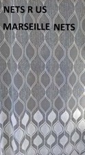 MARSEILLE WHITE NET CURTAINS-DROP 42"(106cm) SOLD ON THE ROLL £3.80 PER METRE