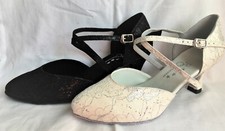 Ladies Black or Cream Ballroom, Latin, Jive, Salsa Dance Shoes - UK Sizes 3 - 9