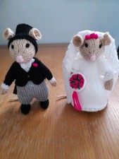 Hand Knitted Bride And Groom