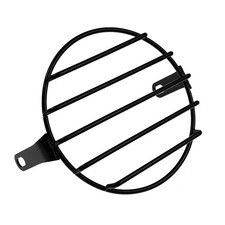 Black 7" Motorcycle Headlight Mesh Grill Protector Guards Headlamp Light Cover