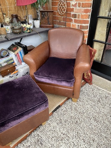 Leather and velvet - velvet, armchair