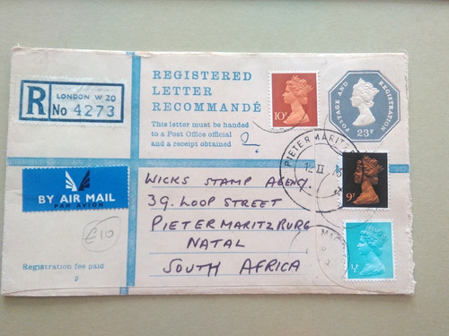 Postal history registered - postal,