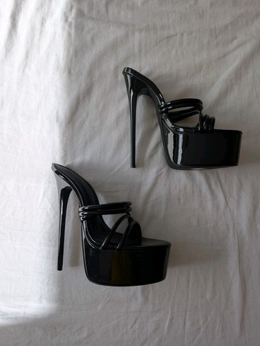 Black platform stiletto heel - platform,