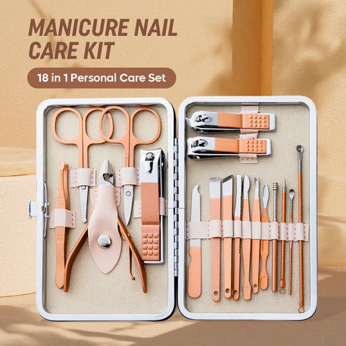 18pc manicure pedicure - 18pc, set