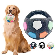 Squeaky Football Tennis Ball Dog Toy – Durable Rubber Chew Teething Training Toy