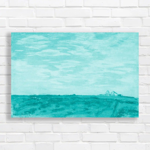 Peaceful rural landscape teal - peaceful,