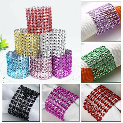 Diamante napkin rings - diamante,