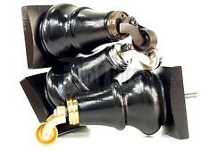 4x Wood Sofa Castor Legs M8 Replacement Chair, Settee Furniture Feet 190mm High