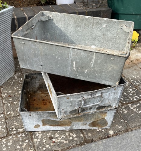 Vintage galvanised metal