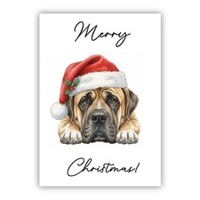 English Mastiff Christmas Dog Lovers Card From the Dog to Owner Mum Dad Groomer