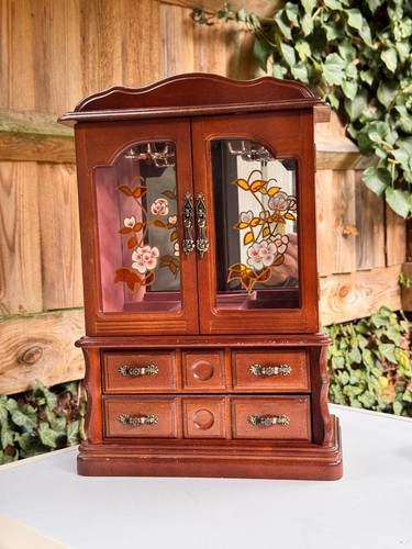 Wooden jewellery cabinet box - jewellery,
