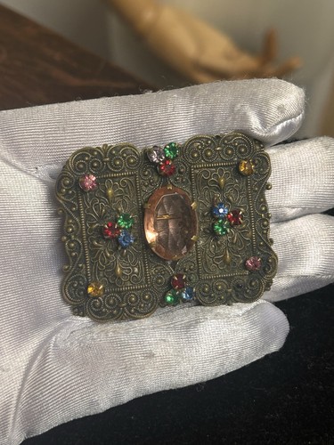 Antique french brass engraved - antique,