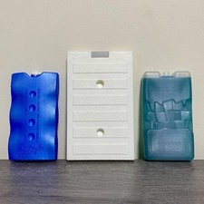 3 White Blue Freezer Block Blocks Cooling Pack 3pc Fridge Packs Piece Set Bundle