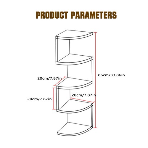 Tier floating corner shelves - 5,