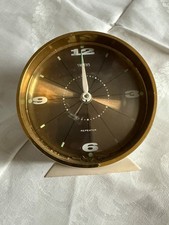 Smiths repeater Alarm Clock Retro Vintage Working 60s 70s Mechanical cream gold