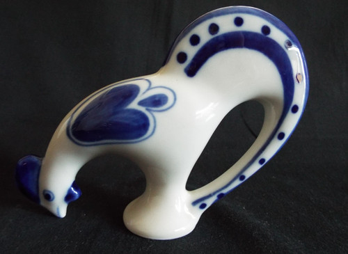 Vintage hand painted - hand, blue