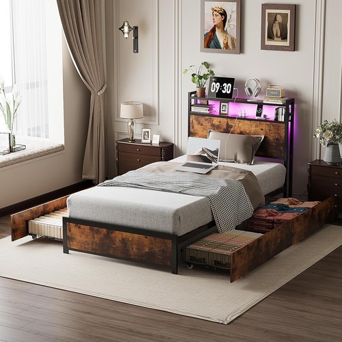 Single bed frame with - single,