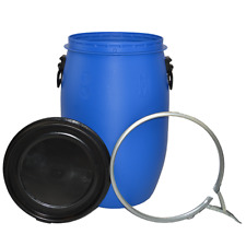 Open Top Plastic Storage Drum Barrel Keg With Lid 60 Litre Food Grade New