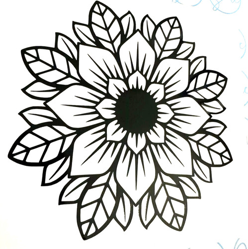 Mandala flower decal vinyl - mandala,