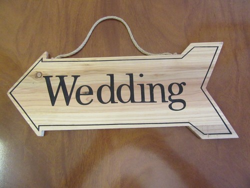 Wooden wedding left arrow - left,
