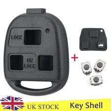 Remote Key Fob Case 3 Button +Pad For Toyota Avensis Yaris Rav4 Lexus 2003- 2008