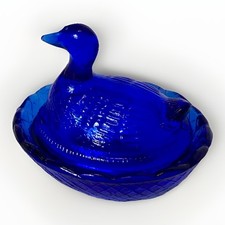 Vintage Glass Cobalt Blue Mini
