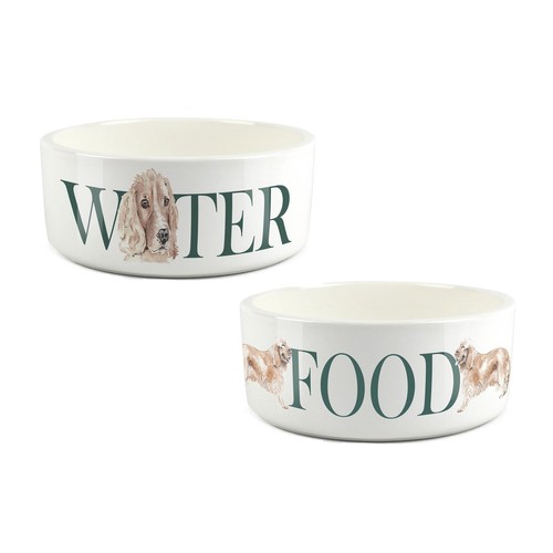 Cocker spaniel bowl set - bowl,