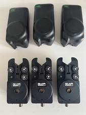 3 x Mk1 Delkim Bite Alarms. All Working. 2 Green. 1 Yellow. Excl. Condition