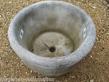 Lovely New Modern Concrete 15" Barrel Style Garden Stone Planter Pot
