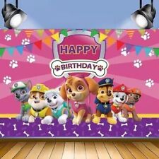 Paw Patrol Backdrop Banner Paw Patrol Photo Background Props Birthday Decor Pink