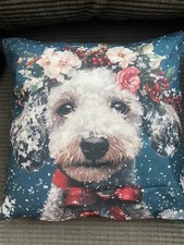 Bedlington Terrier Dog Cushion Cover With Or WO Inner Christmas Gift? LARGE 45cm