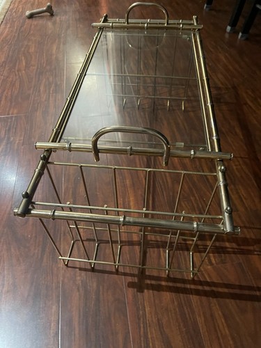 Vintage brass gold bamboo - brass,