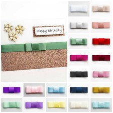 Satin dior bows flat 5cm - 5cm, self