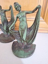 Vtg CAST IRON NUDE LADY BUST