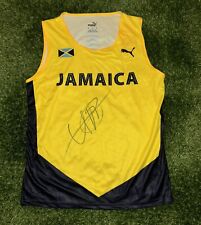 Usain Bolt Signed Jamaica Running Vest 2017