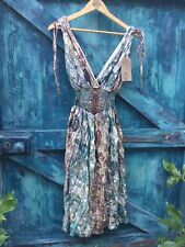 WOMENS DRESS GOLD DESIGNER JOHN ZACK VINTAGE 80s UNIQUE WORN ON FILM INC UK PP