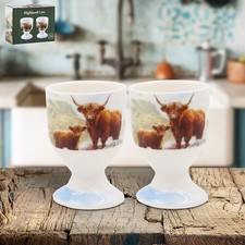 Highland Cow Egg Cups Set of 2
