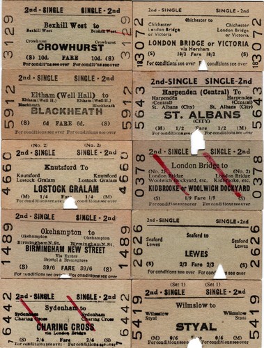 Edmondson rail tickets - 10,