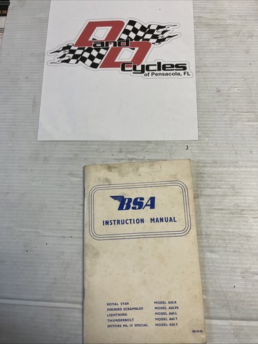 Bsa instruction manual - manual, for