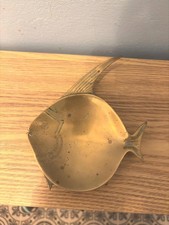 Vintage Solid Brass Fish