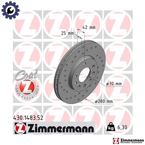 Brake disc 430 1483 for - 2x,
